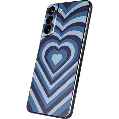 Blue Heart Pattern Galaxy S22 Plus Skin